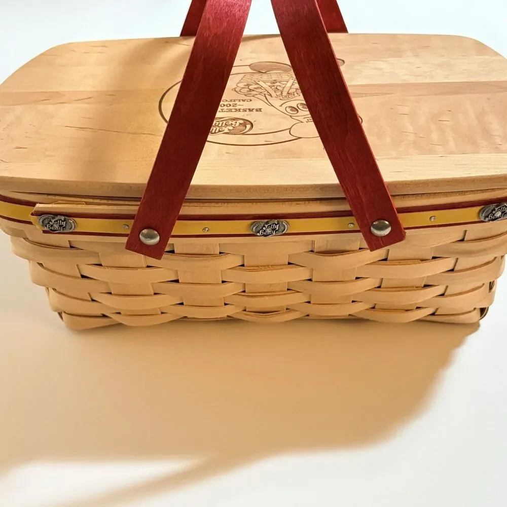Longaberger 2007 Jelly Belly Basket Fest Collectors Club Red Handle Signed